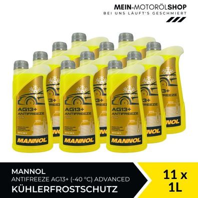 Mannol Antifreeze Kühlerfrostschutz AG13+ (-40 °C) Advanced 11x1 Liter