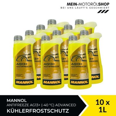 Mannol Antifreeze Kühlerfrostschutz AG13+ (-40 °C) Advanced 10x1 Liter