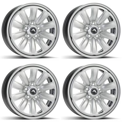 4x Alcar Hybrid Stahlfelgen 4-130404 01 Silver 6.5Jx16 ET41 5x114.3 Für Renault