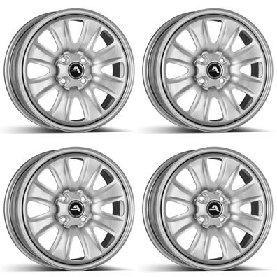 4x Alcar Hybrid Stahlfelgen 4-131900 02 Silver 6.0Jx15 ET40 4x100 Für Renault Clio