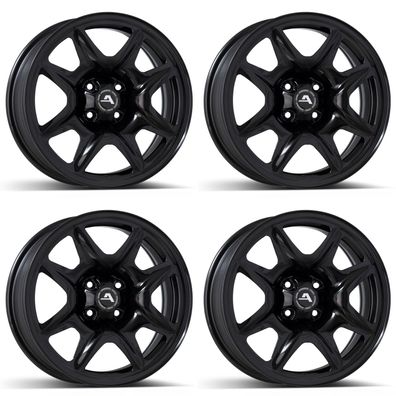 4x Alcar Hybrid Stahlfelgen 4-200100B 04 Black 6.5Jx16 ET32 4x100 Für Renault Captur