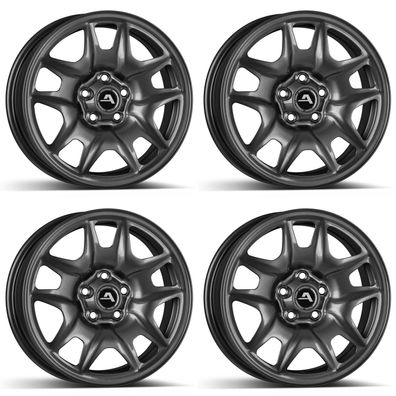4x Alcar Hybrid Stahlfelgen 4-235000A 05 Grey 5.5Jx15 ET40 5x100 Für Volkswagen Polo