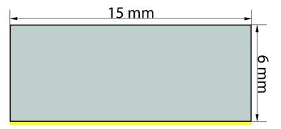 ZKS6x15 (VPE 1x10 m) Zellkautschuk - Streifen 6x15 mm einseitig selbstklebend (als Mo