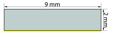 ZKS2x9 (VPE 1x10 m) Zellkautschuk - Streifen 2x9 mm einseitig selbstklebend (als Mont