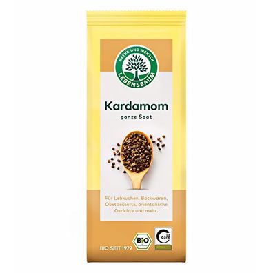 Lebensbaum Bio Kardamom, ganze Saat, Bio-Gewürz für Lebkuchen 50 g - 50.0g
