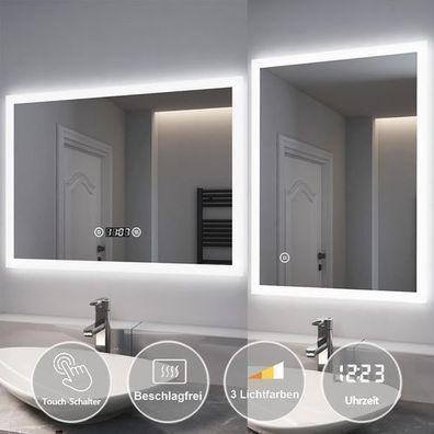EMKE Badspiegel Mit LED Beleuchtung 50x70 80x60 Touch Beschlagfrei Wandspiegel
