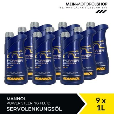 Mannol Power Steering Fluid Servolenkungsöl 9x1 Liter