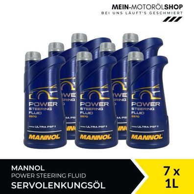 Mannol Power Steering Fluid Servolenkungsöl 7x1 Liter