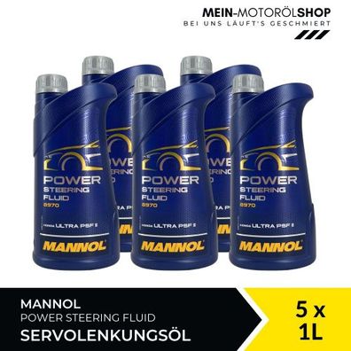 Mannol Power Steering Fluid Servolenkungsöl 5x1 Liter