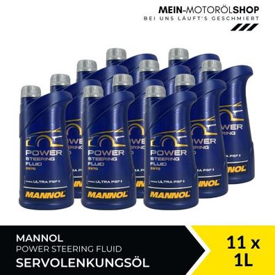 Mannol Power Steering Fluid Servolenkungsöl 11x1 Liter