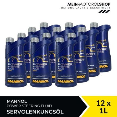 Mannol Power Steering Fluid Servolenkungsöl 12x1 Liter
