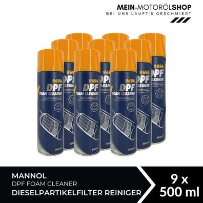 Mannol DPF Foam Cleaner Dieselpartikelfilter Reiniger 9x500 ML