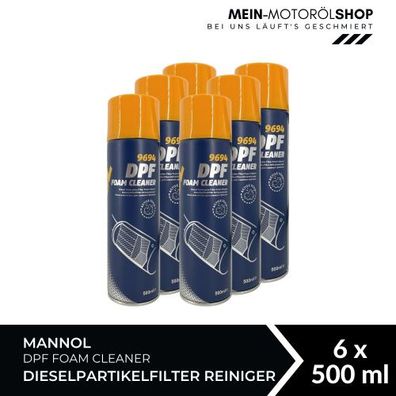 Mannol DPF Foam Cleaner Dieselpartikelfilter Reiniger 6x500 ML