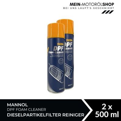 Mannol DPF Foam Cleaner Dieselpartikelfilter Reiniger 2x500 ML