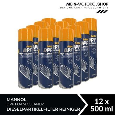 Mannol DPF Foam Cleaner Dieselpartikelfilter Reiniger 12x500 ML