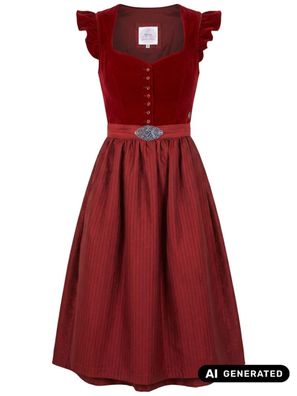 Dirndl True Love 75cm Länge kirsche