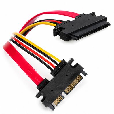 P29 SATA Stromkabel 7 + 15 Pin, 22-Pin Verlängerung Stecker auf Buchse, Datenkabel