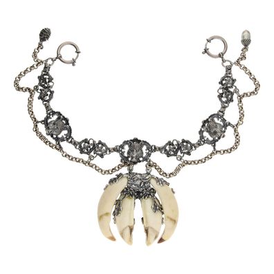 Charivari Kette Silber 835 geschwärzt Wildschwein 25326674 Second Hand, wie neu