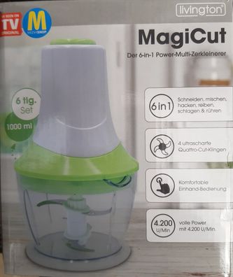 Livington MagiCut 6 in 1 Multi Zerkleinerer weiß/grün M28935