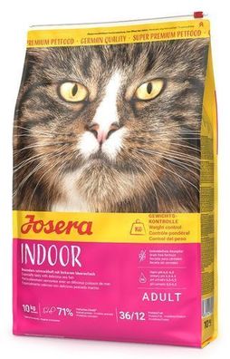 Josera Indoor 10kg Cat Katzen Trockenfutter Getreidefrei Sterilisiert Anti Hairball