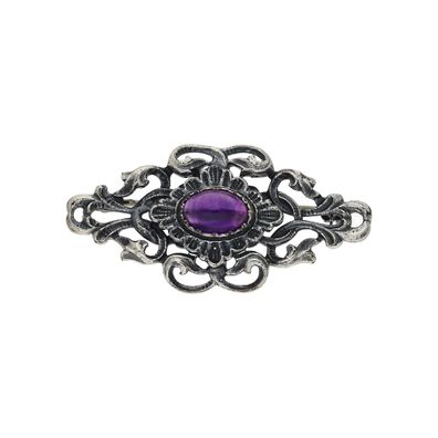 Trachten Brosche echt Silber Ametyst Second Hand 25326634 getragen wie neu