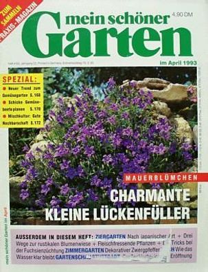 mein schöner Garten - Heft Magazin April 1993