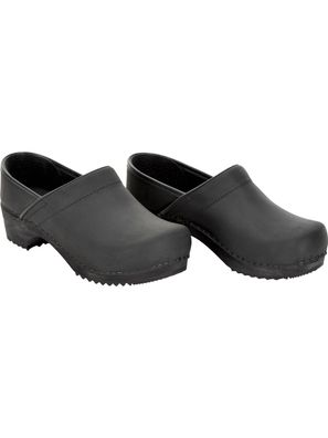 Sanita Damen Offener Clog Wood-Julie Closed Black
