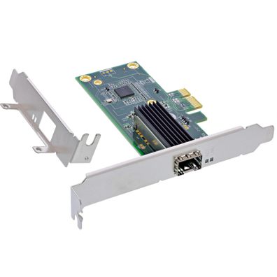 InLine Gigabit Netzwerkkarte - 1x SFP - PCIe x1 - inkl. low profile Slotblech