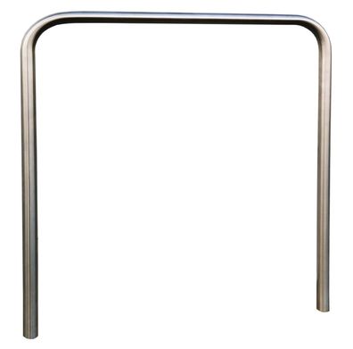 Fahrradanlehnbügel Ems aus Edelstahl 1150mm H, 1000mm B aus 42 mm Rundrohr zum betoni