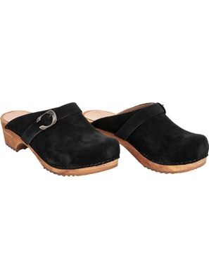 Sanita Damen Offener Clog Wood-Hedi Open Black