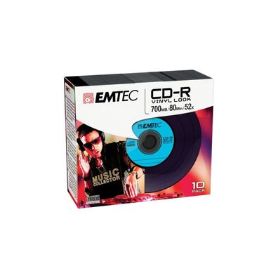 EMTEC CD-R 700MB 10pcs 52x Vinyl Slim Classic