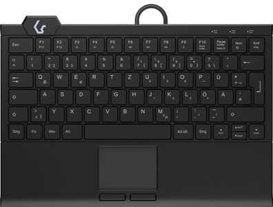 KeySonic KSK-5210ELU (DE), Kabelgebunden, USB, Membran Key Switch, QWERTZ, LED, Schwa