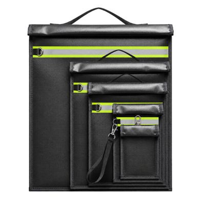 Hurtel OTN-5R 5er Set RFID Blockiertaschen Faraday feuerfest Schwarz
