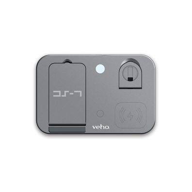 Veho DS-7 kompatibel mit Qi, Drinnen, Kabelloses Aufladen, Silber