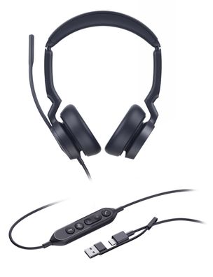 Yealink UH46 Dual Teams USB-C/A Headset, Kabelgebunden, 20 - 20000 Hz, Büro/Callcente