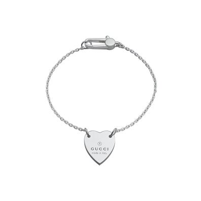 Gucci – YBA223513001 – Trademark-Armband mit Gucci Trademark-eingraviertem Herz aus S
