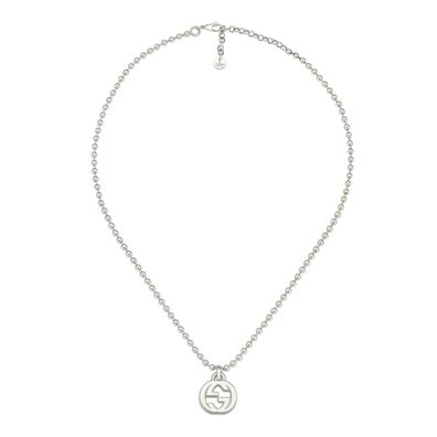 Gucci - YBB479219001 – Ineinandergreifende G-Halskette mit Anhänger aus Sterlingsilbe