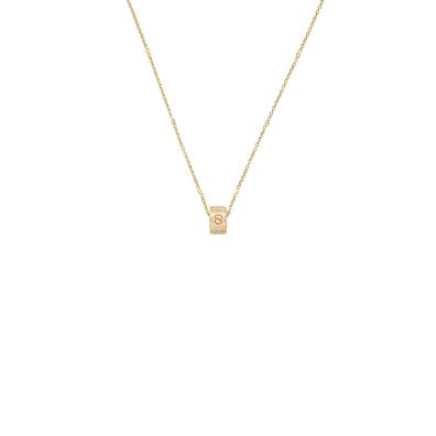 Gucci - YBB434553001 - Icon-Halskette aus 18-karätigem Gelbgold und weißer Emaille
