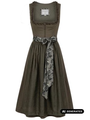 Dirndl Olive Aura 75cm Länge olive