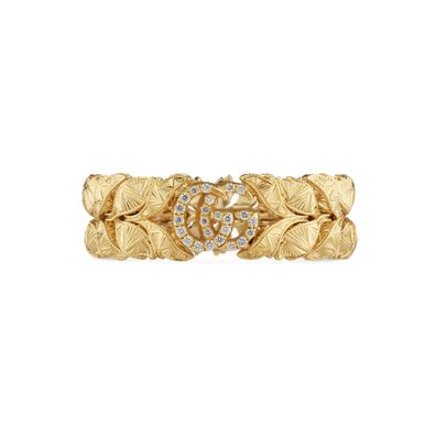 Gucci - YBC702376002 - Flora-Ring aus 18-karätigem Gelbgold und Diamanten