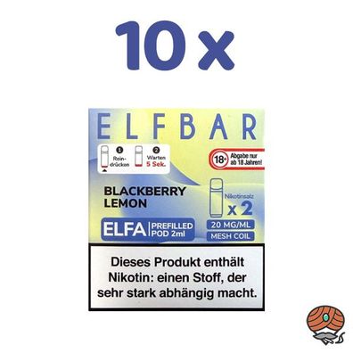 ELFBAR ELFA POD Blackberry Lemon 20mg/ml Nikotin 10x 2 Pods