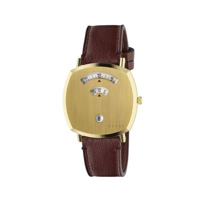 Gucci – YA157411 – Griff Gelbgold-PVD, 3 Fenster zur Anzeige von Stunde, Minute und D