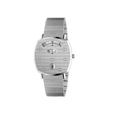 Gucci – YA157401 – Griff: Stahlgehäuse mit GG-Gravur, 3 Fenster zur Anzeige von Stund