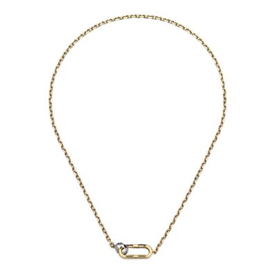 Gucci - YBB786671001 – Link to Love-Kettenhalskette aus Gelb- und Weißgold