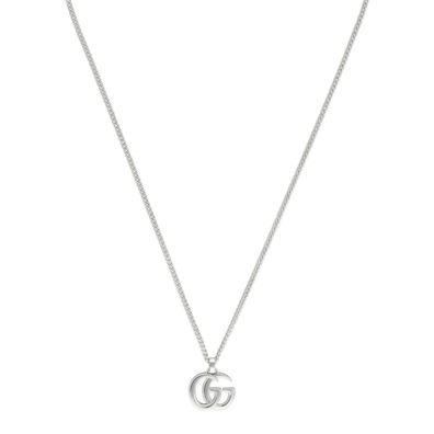 Gucci - YBB814914001 - GG Marmont GG Marmont Halskette mit Gourmette-Kette aus Sterli
