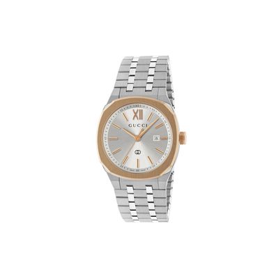 Gucci – YA163508 – Gucci Mehrschichtiges 25-H-30-mm-Edelstahlgehäuse, rotvergoldete L