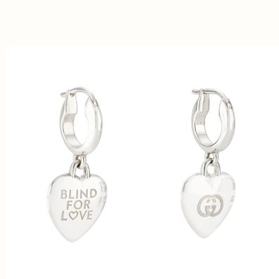 Gucci - YBD854106001 - Blind For Love Anhängerohrringe BFL mit Herzform aus 925er Ste