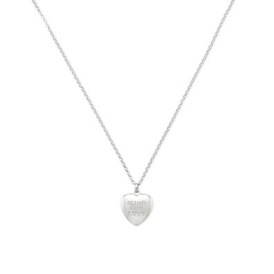 Gucci - YBB843589001 - Blind For Love Halskette Gucci Liebesherz aus passiviertem Sil