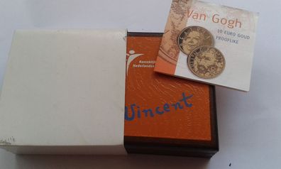 Etui und Zertifikat 10 euro 2003 Niederlande Van Gogh Gold - keine Münze