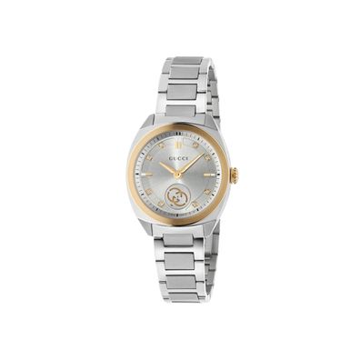 Gucci - YA142514 - Gucci Ineinandergreifendes 29-mm-Edelstahlgehäuse 
ROSA Vergoldete